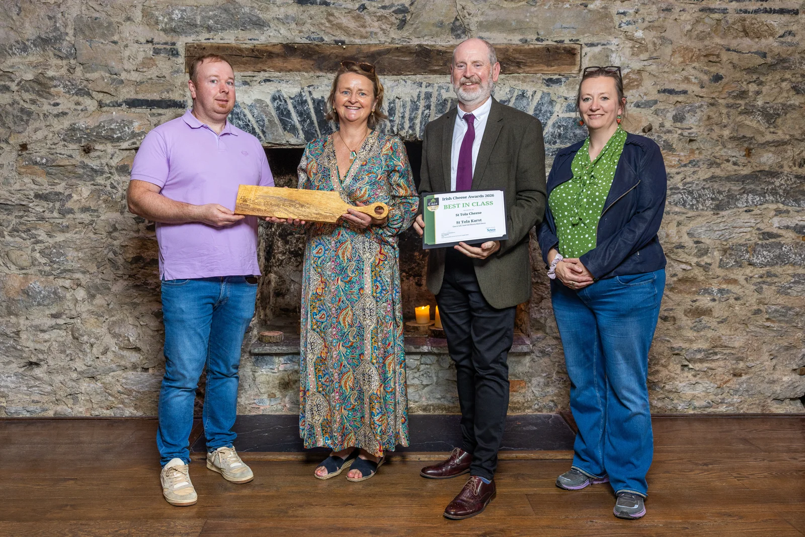 Presentation of St Tola Karst's Best in Class award at the 2026 Irish Cheese Awards