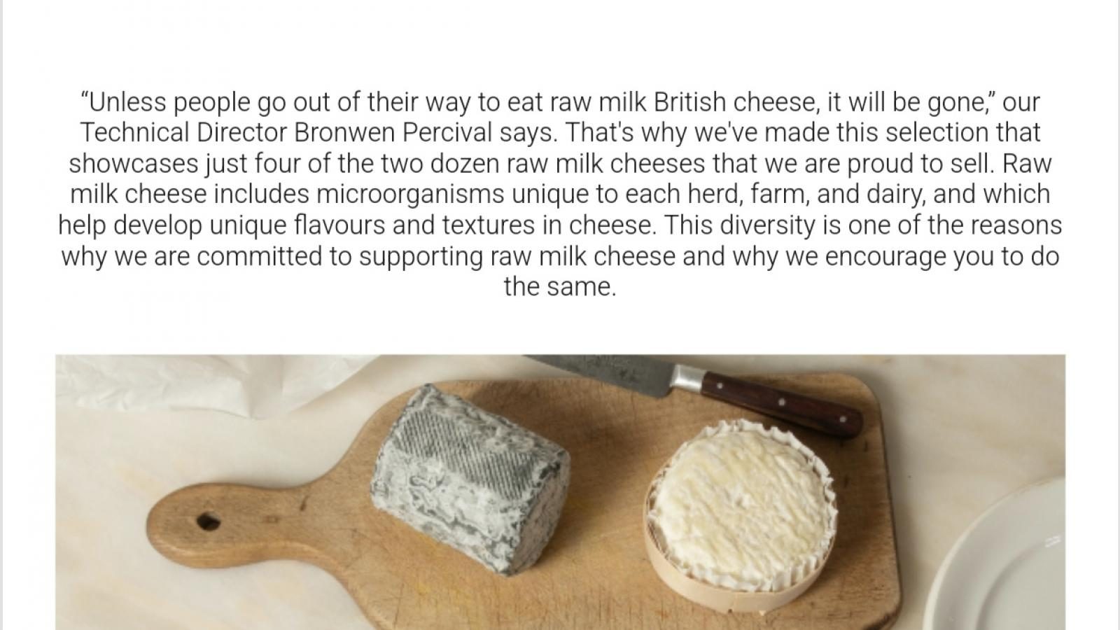 Why Raw Milk Cheese?