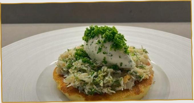 Potato Boxty and St Tola with Crab