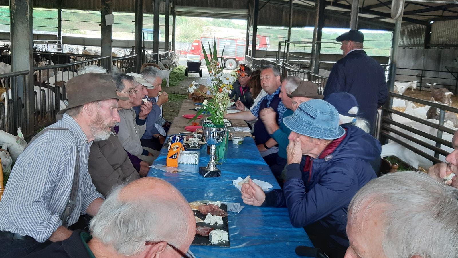 Round the Table in the shed at Cuimhneamh An Chlair