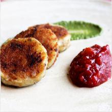 Goats Cheese Tikki from Karan at Ananda Restaurant in Dundrum, Dublin