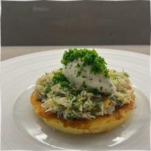 Potato Boxty and St Tola with Crab
