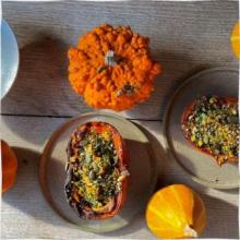 Hannah O’Donnell’s St Tola, quinoa, and pecan stuffed squash